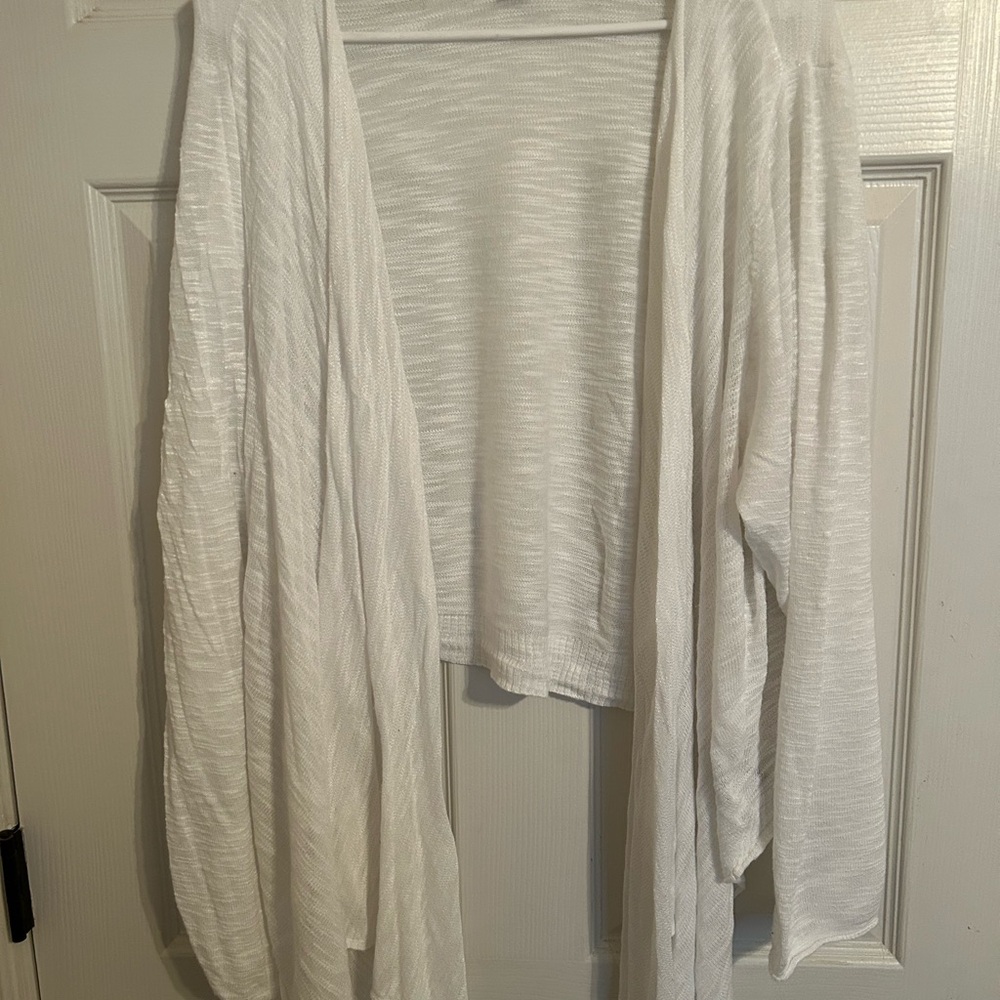 Torrid White Drape Knit Cardigan Size 5